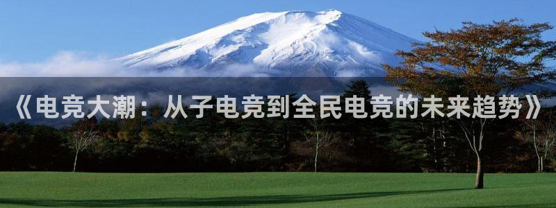 ob电竞官网：《电竞大潮：从子电竞到全民电竞的未来趋势》
